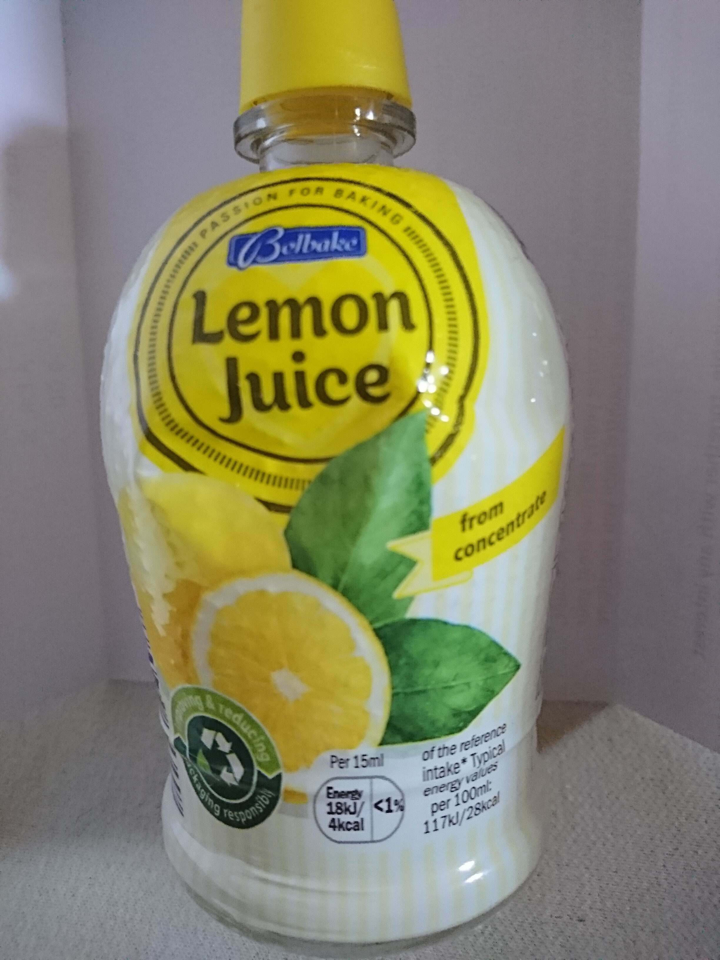 Lemon juice from concentrate - Nutrition facts - en