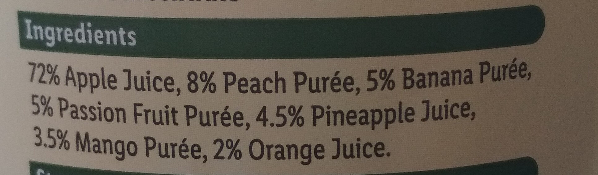 Tropical Juice - Ingredients - en