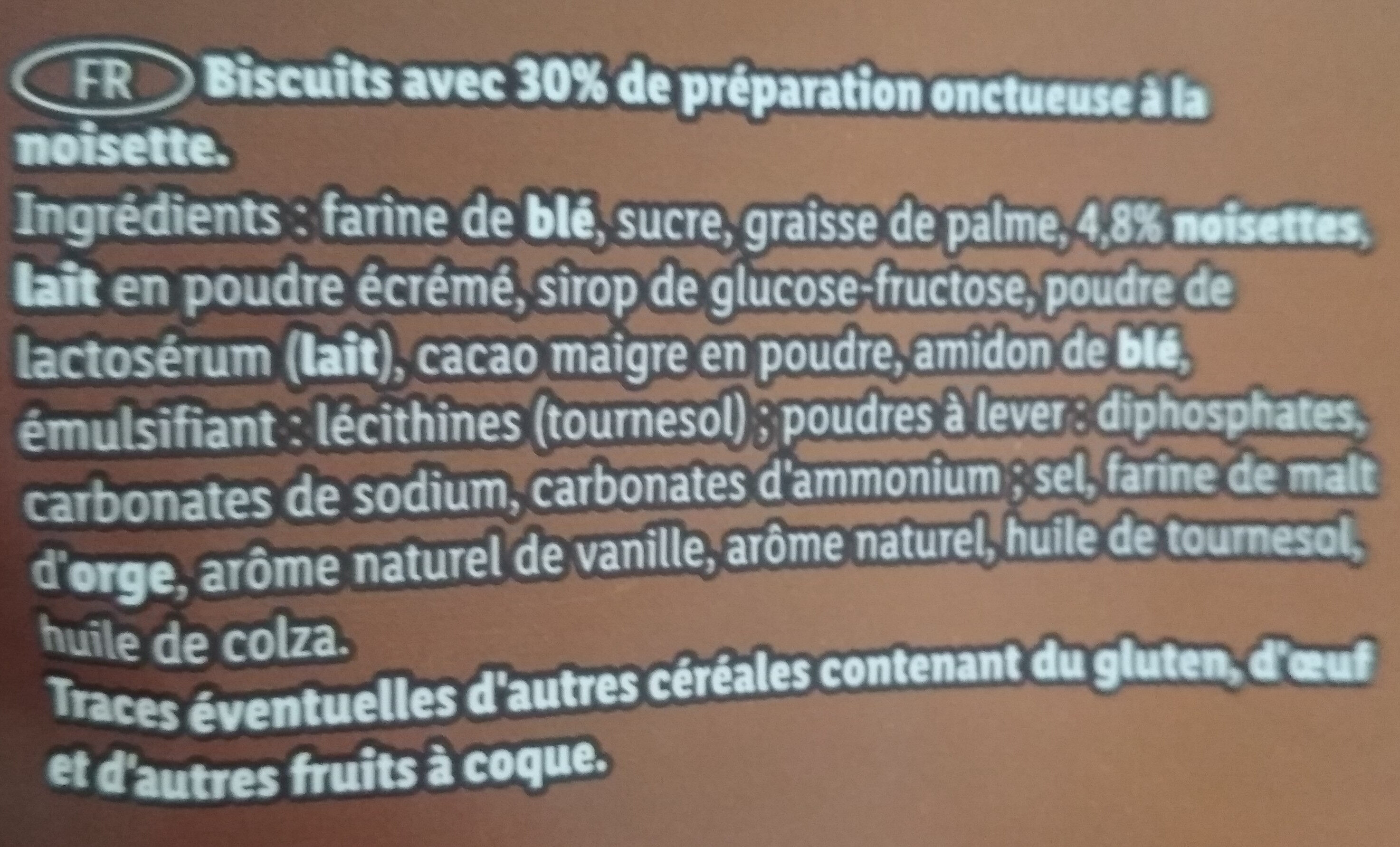 Biscuits au Choconussa - Ingredients - fr