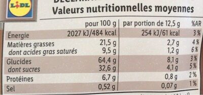 Biscuits au Choconussa - Nutrition facts - fr