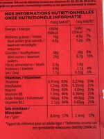 Céréales Trésor Kellogg's Chocolat Noisettes - Nutrition facts - fr