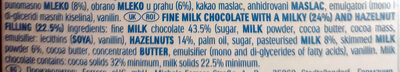 Kinder Chocofresh - Ingredients - en