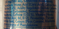 Koffeinhaltiges Tauringetränk mit Süßungsmittel - Ingredients - en